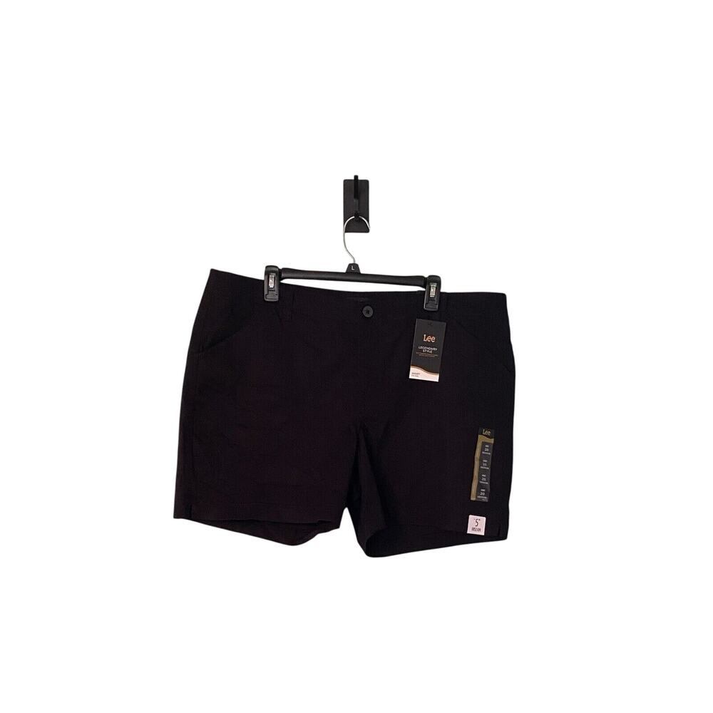 Lee Plus Size Women's Chino Shorts Size 20 Medium Short Black with Pockets
